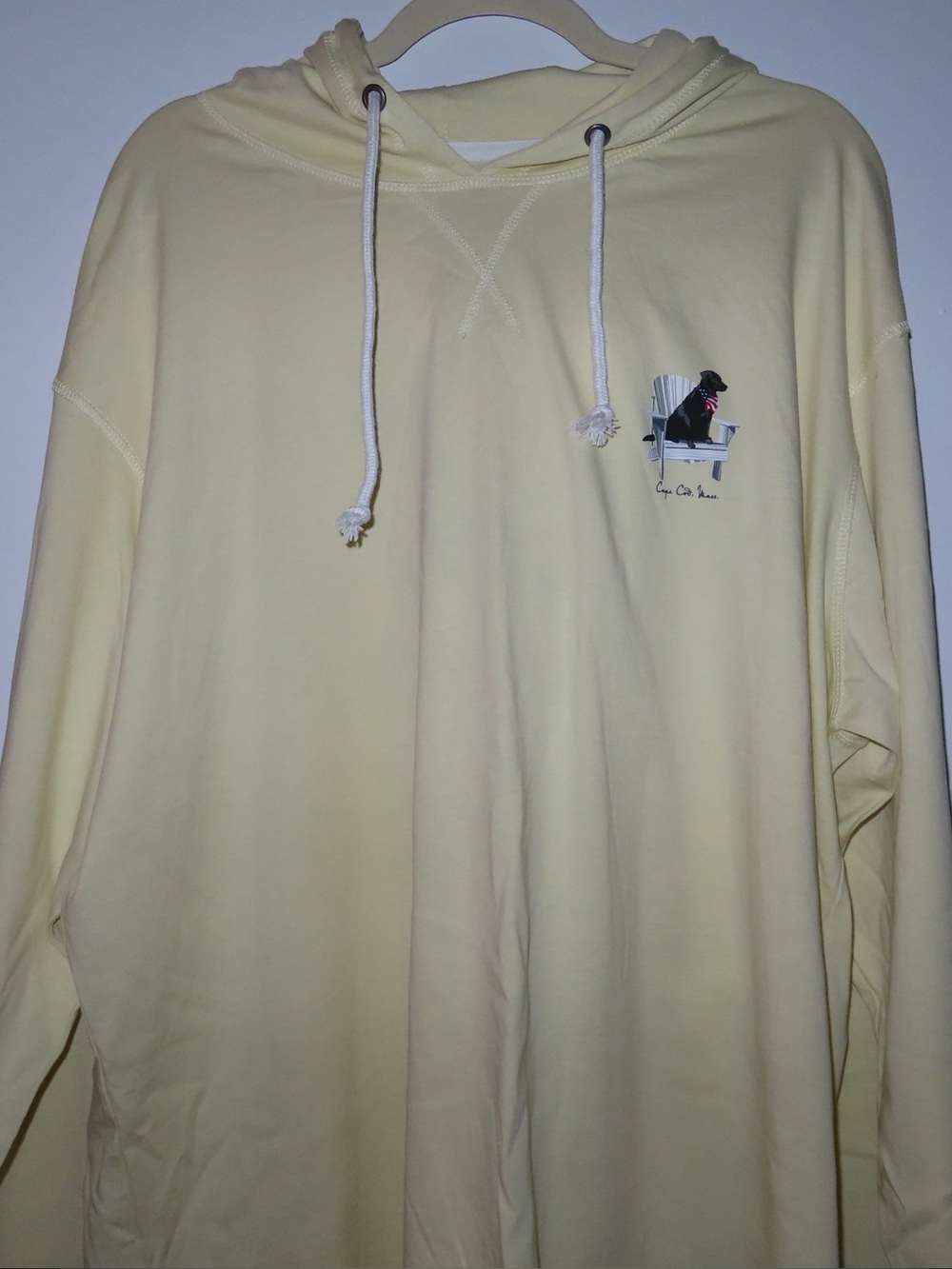 Cuffy’s Cape Cod Lightweight Hooded Sweatshirt in Pale Yellow